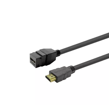 Módulo Keystone con conector hembra HDMI VivoLink PROKEYHDMIFM2B negro, módulo de toma HDMI para cajas de pared y patch panels