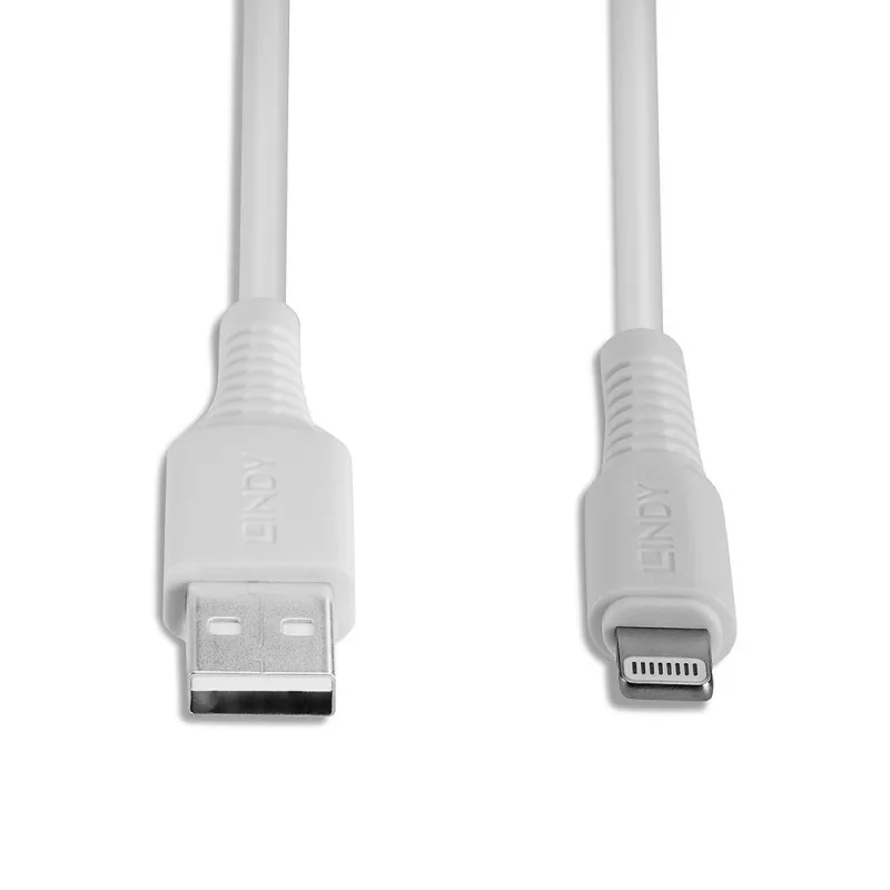 Cable USB a Lightning Lindy 0,5 m blanco