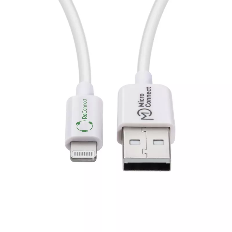 Cable Lightning MicroConnect ECO-LIGHTNING1 1 m blanco USB-A