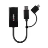 Convertidor Ethernet Gigabit Lindy USB 3.2 Gen 1 con cable USB Ethernet 5000 Mbit/s negro