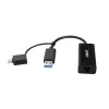 Convertidor Ethernet Gigabit Lindy USB 3.2 Gen 1 con cable USB Ethernet 5000 Mbit/s negro