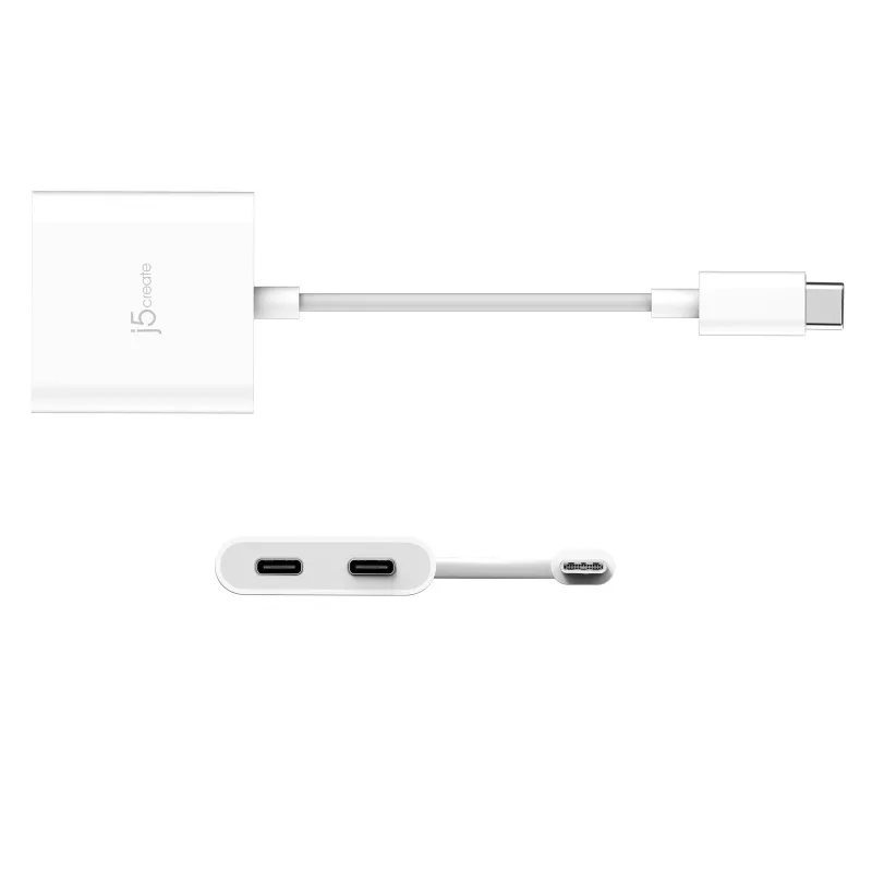 Adaptador USB-C a doble USB-C j5create JCA164-N 3840x2160 240Hz