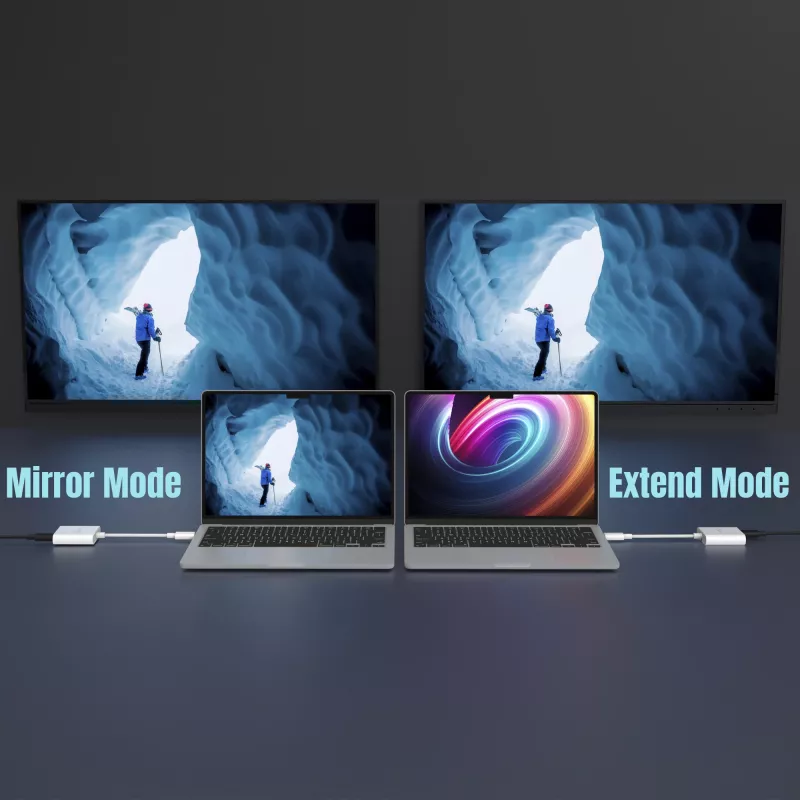 Adaptador USB-C a doble USB-C j5create JCA164-N 3840x2160 240Hz