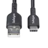 Cable de carga USB-A a USB-C StarTech.com de 30 cm, carga y sincronización, 3A, USB 2.0, funda TPE – cable de carga USB negro