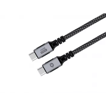 Cable USB-C a USB-C CONCEPTRONIC ETTA07B20 — USB 3.2 Gen 2x2, 2 m, 20 Gbps, PD 3.0 100W (20V 5A), 4K@60Hz, E-mark