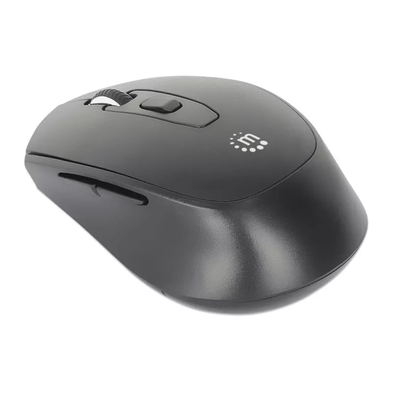 Manhattan MW6200 ratón inalámbrico, receptor nano USB-A, negro