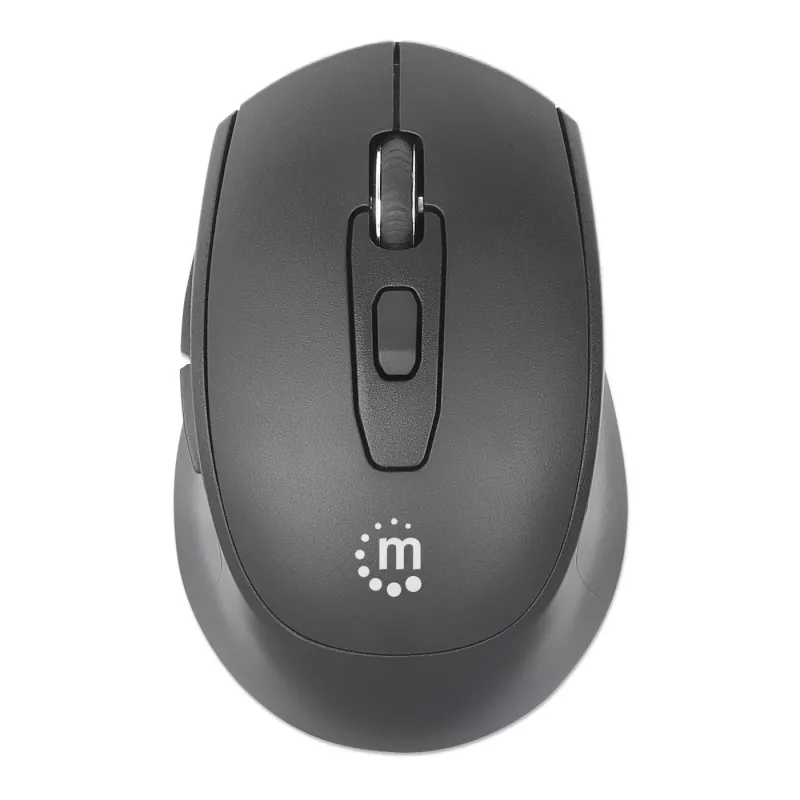Manhattan MW6200 ratón inalámbrico, receptor nano USB-A, negro