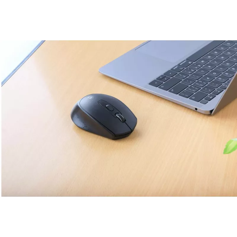 Manhattan MW6200 ratón inalámbrico, receptor nano USB-A, negro