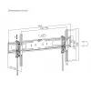 Manhattan 461863 soporte de pared para TV antirrobo, inclinable, extensible