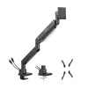 Manhattan Soporte de escritorio para 1 monitor de 17-57 pulgadas, 27 kg, con puertos USB