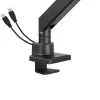Manhattan Soporte de escritorio para 1 monitor de 17-57 pulgadas, 27 kg, con puertos USB