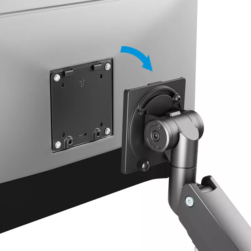 Manhattan Soporte de escritorio para 1 monitor de 17-57 pulgadas, 27 kg, con puertos USB