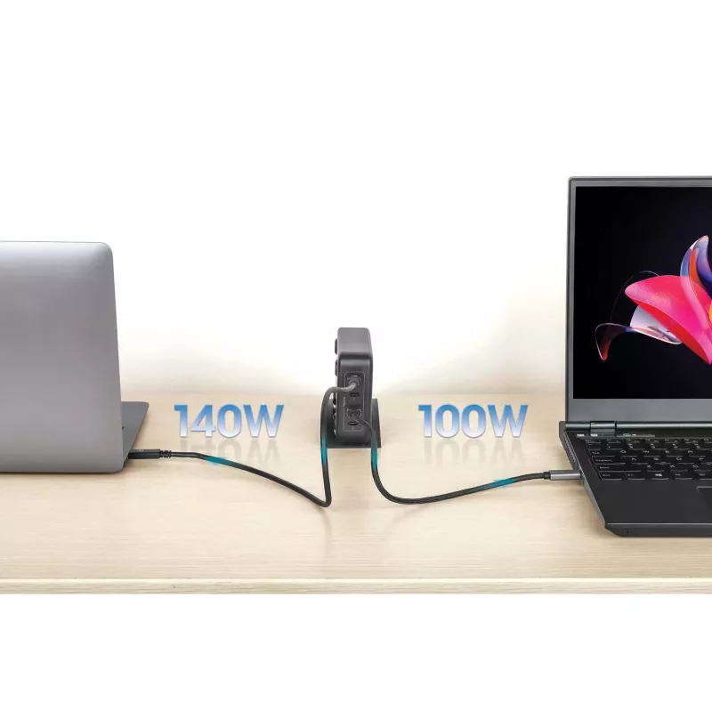 Manhattan 102667 estación de carga GaN USB Power Delivery de 4 puertos, 240 W