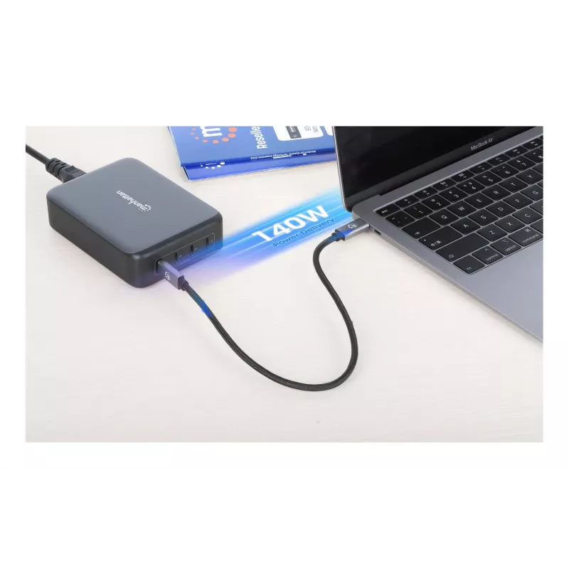 Manhattan 102667 estación de carga GaN USB Power Delivery de 4 puertos, 240 W