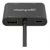 Adaptador multipuerto Manhattan 154321 USB Type-C a 2 HDMI USB-A Power Delivery 100 W