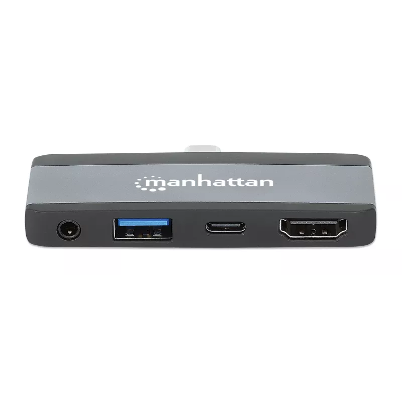 Dock de viaje USB-C Manhattan 190404 4 puertos HDMI USB-A USB-C 3,5 mm