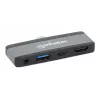 Dock de viaje USB-C Manhattan 190404 4 puertos HDMI USB-A USB-C 3,5 mm