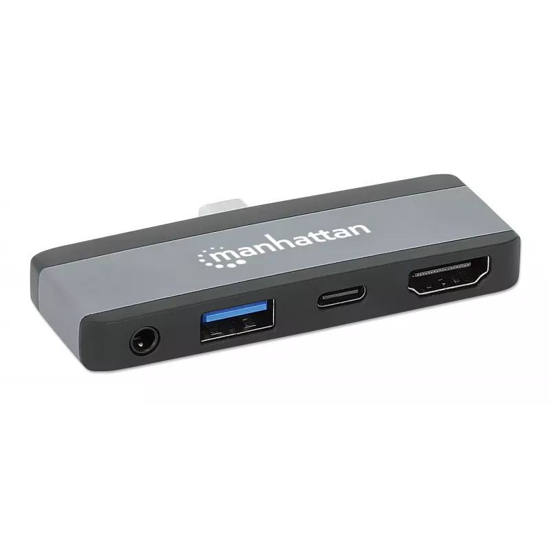 Dock de viaje USB-C Manhattan 190404 4 puertos HDMI USB-A USB-C 3,5 mm