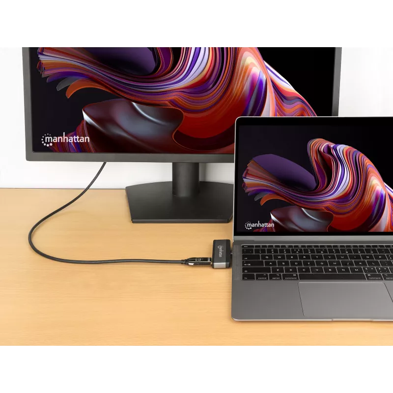 Dock de viaje USB-C Manhattan 190404 4 puertos HDMI USB-A USB-C 3,5 mm