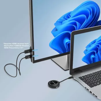 Transmisor AV Manhattan 208437 1920x1080 30m inalámbrico USB Type-C