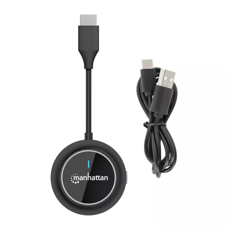 Transmisor AV Manhattan 208444 negro 1920x1080 30m inalámbrico USB-C