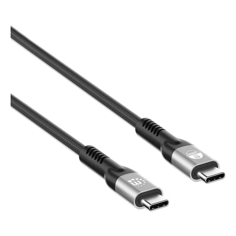 Cable USB-C macho a USB-C macho Manhattan 2m USB4 Gen 3x2 8K 60Hz