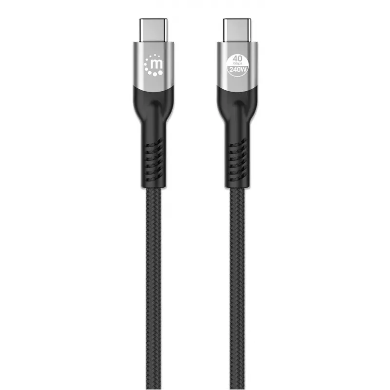 Cable USB-C macho a USB-C macho Manhattan 2m USB4 Gen 3x2 8K 60Hz