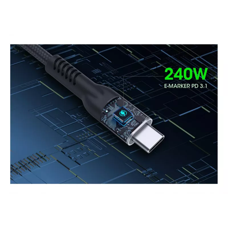 Cable USB-C macho a USB-C macho Manhattan 2m USB4 Gen 3x2 8K 60Hz