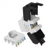 Conector hembra Keystone Cat.6A no blindado sin herramientas, EQUIP 769227, RJ-45, formato plano, blanco, 8 uds.