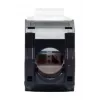 Conector hembra Keystone Cat.6A no blindado sin herramientas, EQUIP 769227, RJ-45, formato plano, blanco, 8 uds.