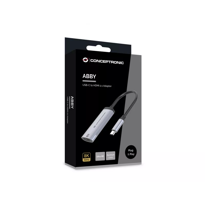 Adaptador USB-C a HDMI 2.1 Conceptronic ABBY23G, 8K60Hz