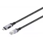 Cable USB-C a Gigabit Ethernet RJ45 Manhattan 2m negro/plata