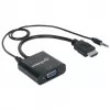 Manhattan 151559 Conversor de vídeo de HDMI a VGA con audio, negro