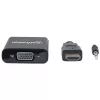 Manhattan 151559 Conversor de vídeo de HDMI a VGA con audio, negro