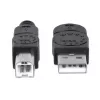 Manhattan 337779 Cable Hi-Speed USB 2.0, de USB-A a USB-B, macho a macho, 5 m, negro