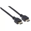 Manhattan 353922 Cable Premium High Speed HDMI con Ethernet, 4K@60Hz, CL3 para instalación en pared, macho a macho, 1 m, negro