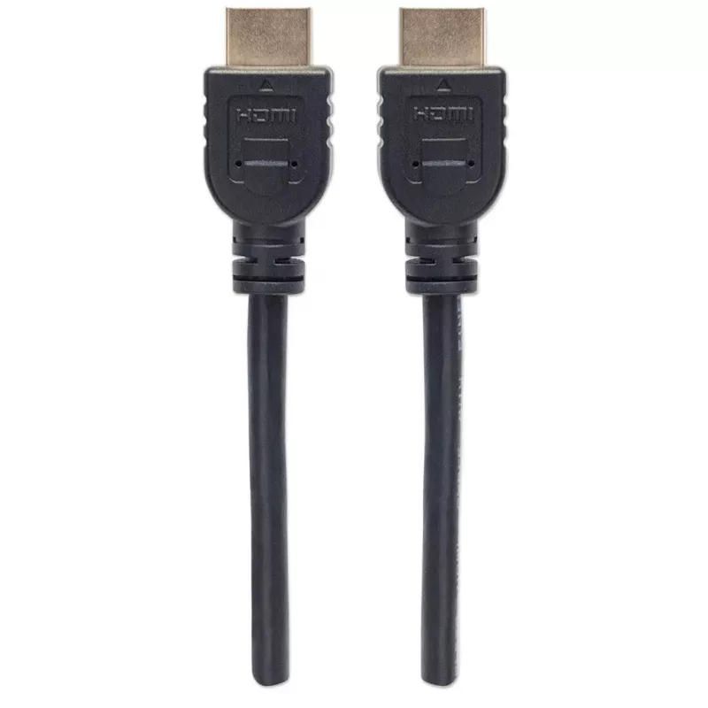Manhattan 353922 Cable Premium High Speed HDMI con Ethernet, 4K@60Hz, CL3 para instalación en pared, macho a macho, 1 m, negro