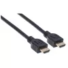 Cable HDMI 4K@60Hz con Ethernet Manhattan - clasificado CL3, 5 m, apto para instalación empotrada, para todas las aplicaciones 4K y 1080p/HD - para ampliar de inmediato o como preparación para el futuro, macho-macho, negro, Ultra HD 4K x 2K, garantía de por vida, Premium High Speed