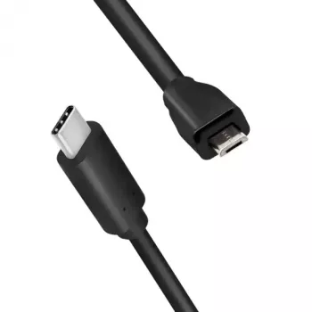 Cable USB LogiLink CU0196 USB 2.0 0,5 m USB-C Micro-USB B negro