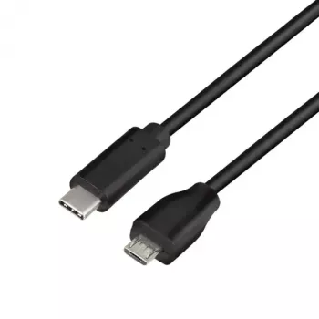 Cable USB LogiLink CU0196 USB 2.0 0,5 m USB-C Micro-USB B negro