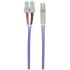 Intellinet 751049 Cable de conexión de fibra óptica, LC multimodo (M) a SC multimodo (M), OM4, 50/125 µm, 1 m, libre de halógenos, violeta
