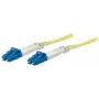 Cable de fibra óptica patch Intellinet, OS2, LC/LC, 3 m, Amarillo, Dúplex, Monomodo, 9/125 µm, LSZH, Fibra óptica, garantía de por vida