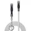 Cable de red con bloqueo Lindy 15m Cat.6A S/FTP, Gris