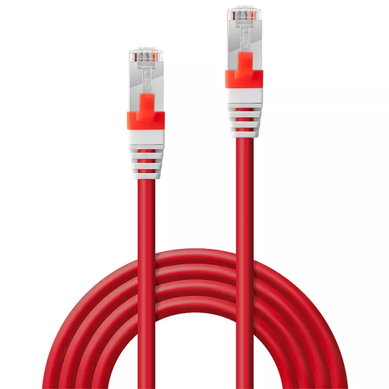 Cable de red Lindy Cat.6 (A) SSTP / S/FTP PIMF 10m RJ-45 rojo