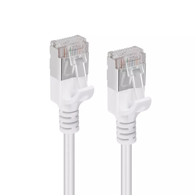 Cable de parcheo de red MicroConnect V-FTP6A0015W-slim Cat6a U/FTP (STP) 0,15 m RJ-45 blanco