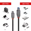 Lindy cable USB 3.2 Type-C a B 0,5 m 5 Gbit/s negro