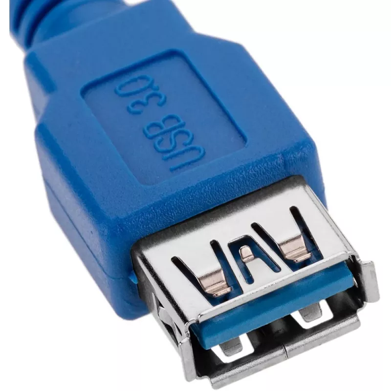 Techly cable alargador USB 3.0, conector macho A / conector hembra A, 1 m, azul ICOC U3-AA-10-EX
