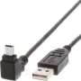 Techly cable USB 2.0 conector macho A / conector macho Mini B 90° 1,8 m negro ICOC MUSB-AA-018ANG