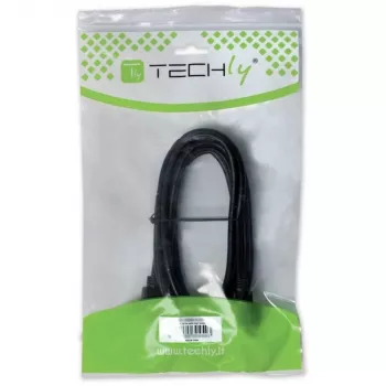 Techly cable USB 2.0 conector macho A / conector macho Mini B 90° 1,8 m negro ICOC MUSB-AA-018ANG