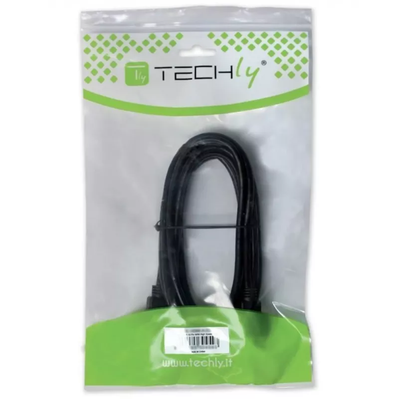Techly cable USB 2.0 conector macho A / conector macho Mini B 90° 1,8 m negro ICOC MUSB-AA-018ANG